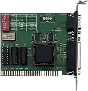 ISA Serial and Parallel Ports Adapter RS232 and DB25 Printer ISA Serial and Parallel Ports Adapter RS232 and DB25 Printer