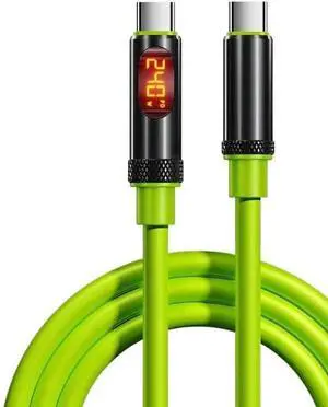 240W USB C to Type C Cable L1/ED Display Fast Cables t2y>pe-c PD 27W Data Cords(2M,Green-C to C) 240W USB C to Type C Cable L1/ED Display Fast Cables t2y>pe-c PD 27W Data Cords(2M,Green-C to C)