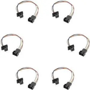 KUNSR 4Pin Male to 6pin Female Connectors Converter for PC Cooling Case Fans 15cm Length 24AWG Wire KUNSR 4Pin Male to 6pin Female Connectors Converter for PC Cooling Case Fans 15cm Length 24AWG Wire