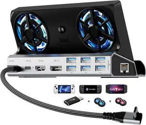 YCE Dual Fan Steam Deck Dock for Valve Steam Deck & OLED/Switch & 2/Asus ROG Ally & X/Lenovo Legion Go & S & 2/MSI Claw,Switch 2 Dock,Steam Deck Accessories,Light Black YCE Dual Fan Steam Deck Dock for Valve Steam Deck & OLED/Switch & 2/Asus ROG Ally & X/Lenovo Legion Go & S & 2/MSI Claw,Switch 2 Dock,Steam Deck Accessories,Light Black