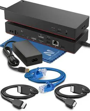 40B00135US ThinkPad Universal Thunderbolt 4 Dock - 100W Power Delivery, 8K or 4x4K Display Support, 40Gbps Transfer, 11 Ports, HDMI 2.1, DisplayPort 1.4, USB-C Docking Station 40B00135US ThinkPad Universal Thunderbolt 4 Dock - 100W Power Delivery, 8K or 4x4K Display Support, 40Gbps Transfer, 11 Ports, HDMI 2.1, DisplayPort 1.4, USB-C Docking Station