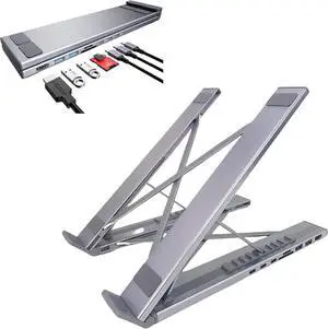 2026 New 8-in-1 Laptop Stand Docking Station with 4K HDMI, Dual USB-A 3.0, USB-C, 100W PD Charging, SD/TF Card Reader 2026 New 8-in-1 Laptop Stand Docking Station with 4K HDMI, Dual USB-A 3.0, USB-C, 100W PD Charging, SD/TF Card Reader