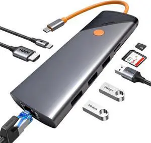 USB-C Docking Station,Type-C Hub with 4K@60Hz HDMI, 3 USB 3.0 Ports, Gigabit Ethernet, SD/TF Card Reader, 87W PD Charging, Compatible with HP, ThinkPad, Lenovo, MacBook Pro (8-in-1) USB-C Docking Station,Type-C Hub with 4K@60Hz HDMI, 3 USB 3.0 Ports, Gigabit Ethernet, SD/TF Card Reader, 87W PD Charging, Compatible with HP, ThinkPad, Lenovo, MacBook Pro (8-in-1)