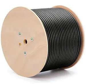 Outdoor Cat 6 Ethernet Cable 1000ft 23AWG Solid Bare Copper 550MHz Waterproof UV Resistant PoE++ Direct Burial Network Internet Cable Wooden Axle Bulk, Black Outdoor Cat 6 Ethernet Cable 1000ft 23AWG Solid Bare Copper 550MHz Waterproof UV Resistant PoE++ Direct Burial Network Internet Cable Wooden Axle Bulk, Black