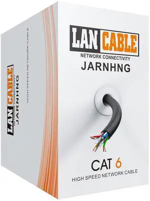 Cat6 Ethernet Cable 1000ft Bulk, Outdoor/Indoor 26awg UTP Network Wire, 550MHz, Waterproof & UV Resistant, Direct Burial Rated, Cut-to-Length Cable for Security Cameras, Office (No Connectors) Cat6 Ethernet Cable 1000ft Bulk, Outdoor/Indoor 26awg UTP Network Wire, 550MHz, Waterproof & UV Resistant, Direct Burial Rated, Cut-to-Length Cable for Security Cameras, Office (No Connectors)