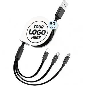 Trade Show Giveaways & Promotional Items, Custom Logo 3 in 1 Charging Cable, Promotional Tech Gift for Corporate Events, Employee Appreciation Gifts, Business Expo, Office Travel, 50 Pack Trade Show Giveaways & Promotional Items, Custom Logo 3 in 1 Charging Cable, Promotional Tech Gift for Corporate Events, Employee Appreciation Gifts, Business Expo, Office Travel, 50 Pack
