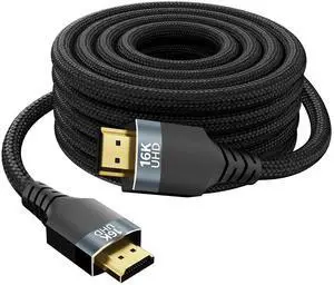 16.5FT 96Gbps Ultra High Speed HDMI 2.2 Cable,Gold-Plated Connectors,Supports 16K@60Hz,4K@240/480Hz,Dynamic HDR10+,3D,eARC,X and HDCP 2.2 & 2.1,Compatible with PS5, Xbox,Gaming PC,Projector 16.5FT 96Gbps Ultra High Speed HDMI 2.2 Cable,Gold-Plated Connectors,Supports 16K@60Hz,4K@240/480Hz,Dynamic HDR10+,3D,eARC,X and HDCP 2.2 & 2.1,Compatible with PS5, Xbox,Gaming PC,Projector