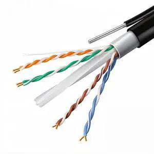 200ft Bulk Ethernet Cable, Cat6 Outdoor Waterproof Ethernet Cable with Messenger, Pure Copper, Double Jackets(PVC+LLDPE), UTP, 23AWG, POE, Weatherproof & UV Resistant - Ideal for Outdoor Networking 200ft Bulk Ethernet Cable, Cat6 Outdoor Waterproof Ethernet Cable with Messenger, Pure Copper, Double Jackets(PVC+LLDPE), UTP, 23AWG, POE, Weatherproof & UV Resistant - Ideal for Outdoor Networking