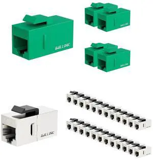 iwillink RJ45 Cat6 Keystone Coupler 5-Pack, Female to Female Cat6 Keystone Jack, UTP Keystone Coupler Insert, Green and CAT7 Coupler iwillink RJ45 Cat6 Keystone Coupler 5-Pack, Female to Female Cat6 Keystone Jack, UTP Keystone Coupler Insert, Green and CAT7 Coupler