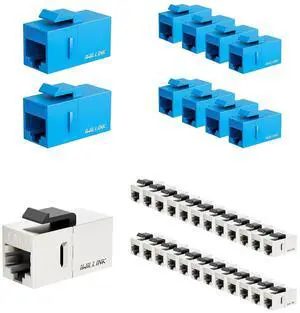 iwillink RJ45 Cat6 Keystone Coupler 10-Pack, Female to Female Cat6 Keystone Jack, UTP Keystone Coupler Insert, Blue and CAT7 Coupler RJ45 Keystone Shielded Coupler iwillink RJ45 Cat6 Keystone Coupler 10-Pack, Female to Female Cat6 Keystone Jack, UTP Keystone Coupler Insert, Blue and CAT7 Coupler RJ45 Keystone Shielded Coupler