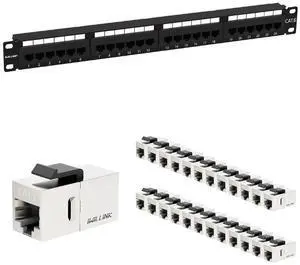 iwillink 24 Port Cat6 Patch Panel, RJ45 Keystone Network Patch Panel, Compatible with Gigabit Network Switch and Other Ethernet Devices iwillink 24 Port Cat6 Patch Panel, RJ45 Keystone Network Patch Panel, Compatible with Gigabit Network Switch and Other Ethernet Devices
