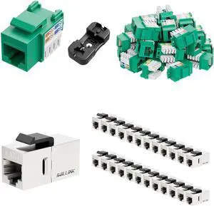 iwillink 25 Pack Cat6 Keystone Jacks with Punch-Down Stand, Green RJ45 Keystone Jacks, 90-Degree UTP Modular Ethernet Jack Insert and CAT7 Coupler RJ45 Keystone Shielded Coupler 25-Pack iwillink 25 Pack Cat6 Keystone Jacks with Punch-Down Stand, Green RJ45 Keystone Jacks, 90-Degree UTP Modular Ethernet Jack Insert and CAT7 Coupler RJ45 Keystone Shielded Coupler 25-Pack