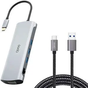 O'PRO9 Opro9 USB-C to USB-A Fast Charging Cord (3.3ft) & 10-in-1 USB C Hub Adapter Bundle O'PRO9 Opro9 USB-C to USB-A Fast Charging Cord (3.3ft) & 10-in-1 USB C Hub Adapter Bundle