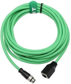 M12 4 Pin D Coded to RJ45 Jack Ethernet Network Adapter Cable Cat5e for SICK Sensor Camera Barcode Reader Profinet High Flex 8m, Green M12 4 Pin D Coded to RJ45 Jack Ethernet Network Adapter Cable Cat5e for SICK Sensor Camera Barcode Reader Profinet High Flex 8m, Green