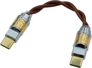 HiFi Flagship USB Type C to Type-C Conversion OTG Record Cable HiFi Oil Immersion 3 Layer Structure 19AWG Upgrade Earphone Wire, Brown, ZTHD-EAR-C-00067 HiFi Flagship USB Type C to Type-C Conversion OTG Record Cable HiFi Oil Immersion 3 Layer Structure 19AWG Upgrade Earphone Wire, Brown, ZTHD-EAR-C-00067