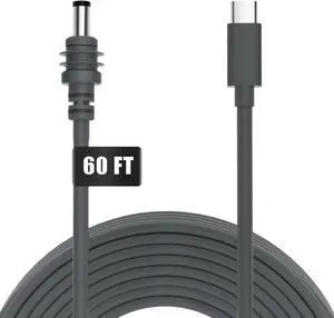 USB C to DC Power Cable for Starlink Mini, Max Power 140W Input Type C to DC Cable, 18AWG 20M/60FT Replacement Cable for Star Link Mini Waterproof Grey USB C to DC Power Cable for Starlink Mini, Max Power 140W Input Type C to DC Cable, 18AWG 20M/60FT Replacement Cable for Star Link Mini Waterproof Grey