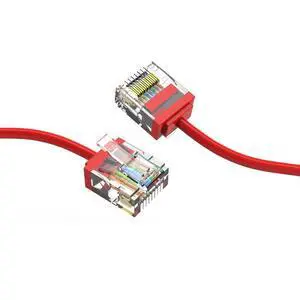 Ultra Slim Cat6A Cable 5 FT (100 Pack) Networking, Super Slim CAT 6 Ethernet Patch Cord, 10Gigabit Super Thin RJ45 Connector Internet Cable for PC, Mac, Laptop, PS5, PS4, Xbox - Red Ultra Slim Cat6A Cable 5 FT (100 Pack) Networking, Super Slim CAT 6 Ethernet Patch Cord, 10Gigabit Super Thin RJ45 Connector Internet Cable for PC, Mac, Laptop, PS5, PS4, Xbox - Red