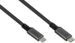 Good Connections USB 4.0 Gen. 2x2 Cable (20GBit/s, 100W, 8K @ 30Hz), USB-C Male to USB-C Male, Anthracite, 1.8 m Good Connections USB 4.0 Gen. 2x2 Cable (20GBit/s, 100W, 8K @ 30Hz), USB-C Male to USB-C Male, Anthracite, 1.8 m
