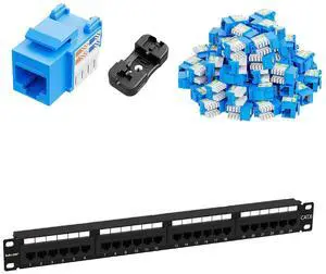 iwillink Cat6 Keystone Jack RJ45 Keystone Jack 50-Pack and 24 Ports Cat6 / Rj45 Patch Panel iwillink Cat6 Keystone Jack RJ45 Keystone Jack 50-Pack and 24 Ports Cat6 / Rj45 Patch Panel