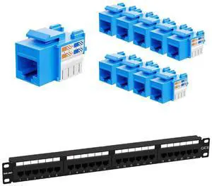 iwillink Cat6 Keystone Jack RJ45 Keystone Jack 10-Pack and 24 Ports Cat6 / Rj45 Patch Panel iwillink Cat6 Keystone Jack RJ45 Keystone Jack 10-Pack and 24 Ports Cat6 / Rj45 Patch Panel