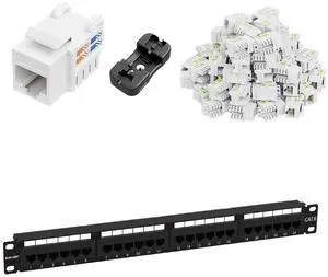 iwillink Cat6 Keystone Jack RJ45 Keystone Jack 50-Pack and 24 Ports Cat6 / Rj45 Patch Panel iwillink Cat6 Keystone Jack RJ45 Keystone Jack 50-Pack and 24 Ports Cat6 / Rj45 Patch Panel