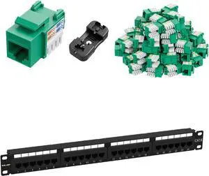 iwillink Cat6 Keystone Jack RJ45 Keystone Jack 50-Pack and 24 Ports Cat6 / Rj45 Patch Panel iwillink Cat6 Keystone Jack RJ45 Keystone Jack 50-Pack and 24 Ports Cat6 / Rj45 Patch Panel