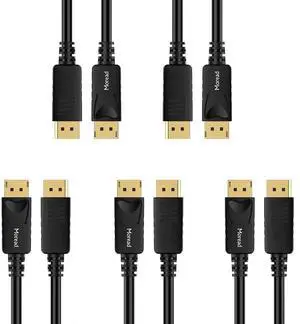Moread DisplayPort 1.4 Cable, 6FT, 5-Pack, 8K@60Hz, 4K@240Hz, 32.4Gbps | Office & Workstation Ready, NVIDIA RTX & AMD Radeon Compatible, Professional Display Support Moread DisplayPort 1.4 Cable, 6FT, 5-Pack, 8K@60Hz, 4K@240Hz, 32.4Gbps | Office & Workstation Ready, NVIDIA RTX & AMD Radeon Compatible, Professional Display Support