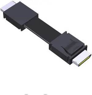 SFF-8611 Male to Male FFC Oculink Extension Cable PCI-E 4.0 X4 64Gbs External GPU Dock for Graphics Card PC Server OCuLink SFF86(25cm,F9912) SFF-8611 Male to Male FFC Oculink Extension Cable PCI-E 4.0 X4 64Gbs External GPU Dock for Graphics Card PC Server OCuLink SFF86(25cm,F9912)