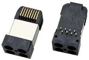 RJ45 Network Connector Modular Plug, cat.5e 8-Pin Ethernet Plug with Gold-Plated Contacts, Black Housing for PCB 10PCS per Bag RJ45 Network Connector Modular Plug, cat.5e 8-Pin Ethernet Plug with Gold-Plated Contacts, Black Housing for PCB 10PCS per Bag