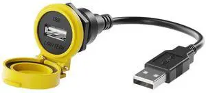 LSHITECH LU22 Industrial USB 2.0 with Automatic Flap 0.1M 0.3M 0.5M 1M 1.5M 2M 3M 4M Waterproof Extension Cable(Yellow Cap,Metal Nut,0.3M Cable) LSHITECH LU22 Industrial USB 2.0 with Automatic Flap 0.1M 0.3M 0.5M 1M 1.5M 2M 3M 4M Waterproof Extension Cable(Yellow Cap,Metal Nut,0.3M Cable)