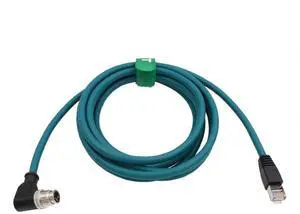 M12 GigE Ethernet Network Cable CAT7e for Cognex Baumer Sensor Barcode Reader Camera Network PC Switch, Right Angle 90-Degree 8 Pin X-Coded to RJ45 50M M12 GigE Ethernet Network Cable CAT7e for Cognex Baumer Sensor Barcode Reader Camera Network PC Switch, Right Angle 90-Degree 8 Pin X-Coded to RJ45 50M