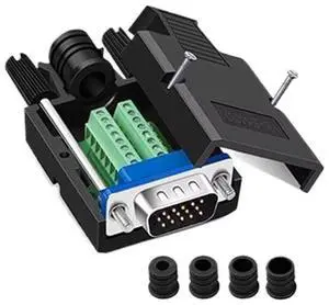 1PC VGA 3+9 Solderless Connector 15Pin 3+6 Breakout Terminal Joint Weld-Free DB15 3-Row Male Female Computer Monitor Projector(3 9 Female Screw) 1PC VGA 3+9 Solderless Connector 15Pin 3+6 Breakout Terminal Joint Weld-Free DB15 3-Row Male Female Computer Monitor Projector(3 9 Female Screw)