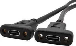 Wen ST USB C Cable Female to Female Type C Adapter 10Gbps USB 3.1 Adaptor with Panel Mount Screw USB T/ype-C/i Connector Converter 30cm 1m(1m,Uc-221) Wen ST USB C Cable Female to Female Type C Adapter 10Gbps USB 3.1 Adaptor with Panel Mount Screw USB T/ype-C/i Connector Converter 30cm 1m(1m,Uc-221)