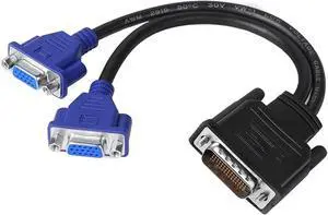 DMS 59Pin Male to 2 HDMI V/GA DVI DP Female Y Splitter Extension Cord Adapter for Graphics Card Computer TV PC M>oni>tor Projector(DMS 59Pin-2 VGA) DMS 59Pin Male to 2 HDMI V/GA DVI DP Female Y Splitter Extension Cord Adapter for Graphics Card Computer TV PC M>oni>tor Projector(DMS 59Pin-2 VGA)