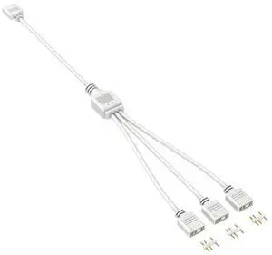ARGB Splitter 5V 3 Pin All Mainboard ARGB Extension Cable 1 to 2/3/4(White 1 to 3) ARGB Splitter 5V 3 Pin All Mainboard ARGB Extension Cable 1 to 2/3/4(White 1 to 3)
