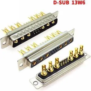 1PCS 13W6 30A Gold Plated Male Female high Current Connector D-SUB Adapter Solder Type 13Pin Plug Socket Welding(13W6 Female Socket) 1PCS 13W6 30A Gold Plated Male Female high Current Connector D-SUB Adapter Solder Type 13Pin Plug Socket Welding(13W6 Female Socket)