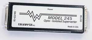 Model 245 - RS-232 to RS-422/RS-485 Optically Isolated Interface Converter - 110 Volts Model 245 - RS-232 to RS-422/RS-485 Optically Isolated Interface Converter - 110 Volts