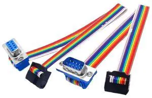 D-Sub DB9 9 Pin Male/Female Connector to FC-10P IDC Female 2.54mm 10 Pin Rainbow/Multicolor Flat Ribbon Cable to DIDC 9P(DB9 Female,300CM) D-Sub DB9 9 Pin Male/Female Connector to FC-10P IDC Female 2.54mm 10 Pin Rainbow/Multicolor Flat Ribbon Cable to DIDC 9P(DB9 Female,300CM)