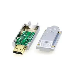 HDMI Solder-Free Plug Male Head Connector HDMI-Compatible V2.0 Welding Female Connectors 4K HD Line Repair DIY Adapter(B) HDMI Solder-Free Plug Male Head Connector HDMI-Compatible V2.0 Welding Female Connectors 4K HD Line Repair DIY Adapter(B)