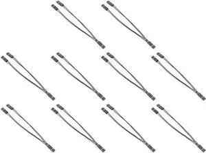 Terminal Wire 2.54mm Single Female to Dual Male Jumper 10cm 2 Pins for PC Motherboard Power SW/Reset HDD Hard Drive(10PCS) Terminal Wire 2.54mm Single Female to Dual Male Jumper 10cm 2 Pins for PC Motherboard Power SW/Reset HDD Hard Drive(10PCS)