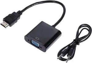 50pcs HDMI to V/GA Cord Male to RGB Female Analog Video Converter Adapter Cables HD 1080P for PC(with Audio,White) 50pcs HDMI to V/GA Cord Male to RGB Female Analog Video Converter Adapter Cables HD 1080P for PC(with Audio,White)