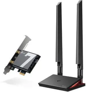 TP-Link WiFi 7 BE9300 PCIe WiFi Card for Desktop PC(Archer TBE550E), Tri-Band Wireless Adapter, Bluetooth 5.4, Multicolor Status LED, Supports AMD/Intel, Not Compatible with Windows 10/Linux TP-Link WiFi 7 BE9300 PCIe WiFi Card for Desktop PC(Archer TBE550E), Tri-Band Wireless Adapter, Bluetooth 5.4, Multicolor Status LED, Supports AMD/Intel, Not Compatible with Windows 10/Linux