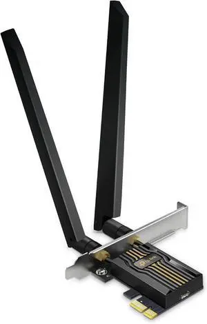 TP-Link WiFi 7 BE9300 PCIe WiFi Card for PC Archer TBE552E| Tri-Band Network Card | Bluetooth 5.4 | High-Gain Antenna | MLO, WPA3| Supports AMD/Intel Motherboard| Not Compatible with Windows 10/Linux TP-Link WiFi 7 BE9300 PCIe WiFi Card for PC Archer TBE552E| Tri-Band Network Card | Bluetooth 5.4 | High-Gain Antenna | MLO, WPA3| Supports AMD/Intel Motherboard| Not Compatible with Windows 10/Linux