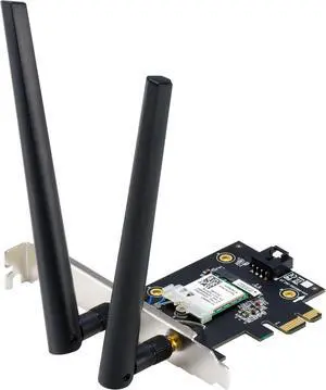ASUS BE6500 Tri Band PCI-E WiFi 7 (802.11be). Bluetooth 5.4, WPA3 Network Security, OFDMA and MU-MIMO, MLO, Win 11 only, TAA Compliant ASUS BE6500 Tri Band PCI-E WiFi 7 (802.11be). Bluetooth 5.4, WPA3 Network Security, OFDMA and MU-MIMO, MLO, Win 11 only, TAA Compliant