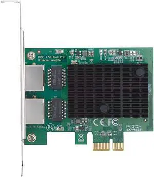 xiwai Dual Ports 2.5Gbps 2500Mbps to PCI Express 1x PCI-E GBE Gigabit 1000Mbps Ethernet LAN Controller Cable Network Adapter for Desktop Motherboard xiwai Dual Ports 2.5Gbps 2500Mbps to PCI Express 1x PCI-E GBE Gigabit 1000Mbps Ethernet LAN Controller Cable Network Adapter for Desktop Motherboard