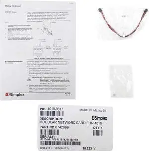 SIMPLEX 4010-9817 - Modular Network Card for 4010 SIMPLEX 4010-9817 - Modular Network Card for 4010