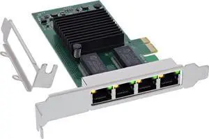 InLine® Quad Gigabit Network Card, 4X RJ45 1Gb/s, PCIe x1, 51127D InLine® Quad Gigabit Network Card, 4X RJ45 1Gb/s, PCIe x1, 51127D