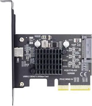 CY Card USB 3.2 Gen2 Type-C 20Gbps USB-C to PCI-E 4X Express Adapter for Desktop Motherboard CY Card USB 3.2 Gen2 Type-C 20Gbps USB-C to PCI-E 4X Express Adapter for Desktop Motherboard