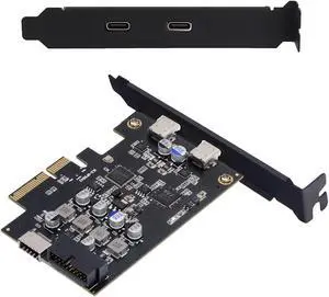 CY Card Type-E USB 3.1 Front Panel Socket & USB3.0 19Pin/20Pin & Dual Type-C USB-C to PCI-E Express Card Adapter ASM3142 VL822 CY Card Type-E USB 3.1 Front Panel Socket & USB3.0 19Pin/20Pin & Dual Type-C USB-C to PCI-E Express Card Adapter ASM3142 VL822