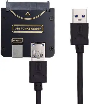 Xiwai SAS SFF-8482 29Pin to USB 3.0 5Gbps Raid Hard Disk Drive Adapter with Chipset and Power Port (12V/3A Power Supply) Xiwai SAS SFF-8482 29Pin to USB 3.0 5Gbps Raid Hard Disk Drive Adapter with Chipset and Power Port (12V/3A Power Supply)